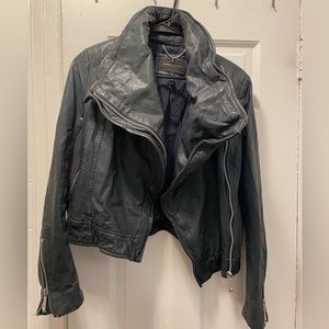 BCBG Mazazria Black Leather Jacket